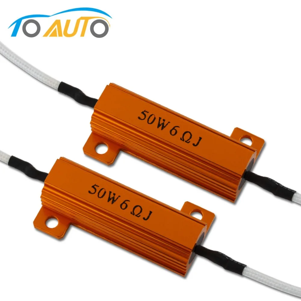 

2X LED Bulb Decoder 6ohm 50W Load Resistor Fix Canbus Error Fast Flash 1156 P21W PY21W 1157 P21/5W T20 7440 7443 3157