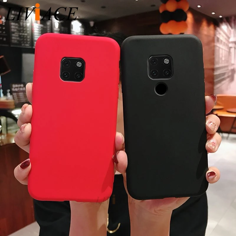 Матовый Силиконовый чехол для телефона huawei mate 20 X pro Черная мягкая задняя крышка