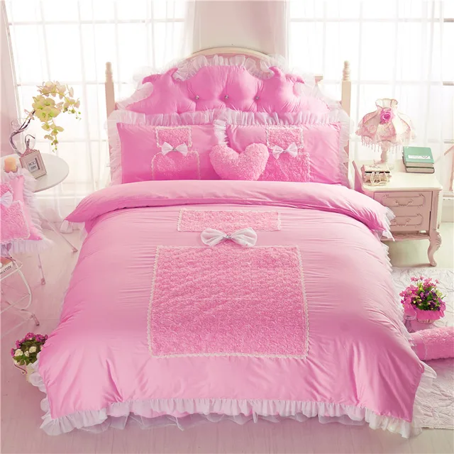 Buy Perfume Rose Design Bedding set Cotton Lace fabric