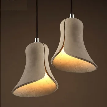

Creative Cement Horn Droplight Vintage Pendant Light Fixtures LED Hanging Lamp For Dining Room Indoor Lighting Lustres De Sala