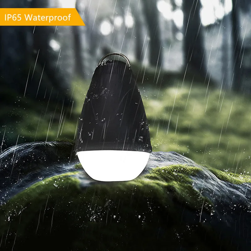 Портативный фонарь 18650 Перезаряжаемый для палатки кемпинга светодиодный светильник с дистанционным управлением наружный водонепроницаемый светильник 150 лм 3 режима