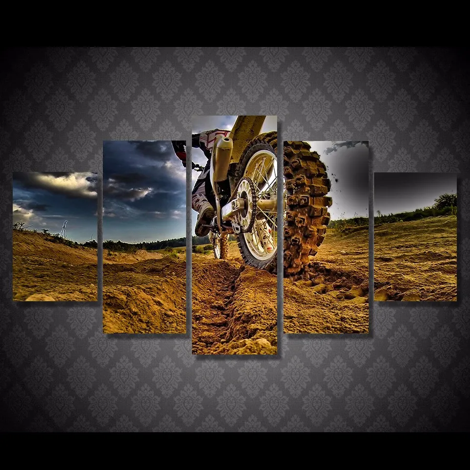 HD Motorcycle Canvas Painting Home Oil Pictures High Quality New Style
