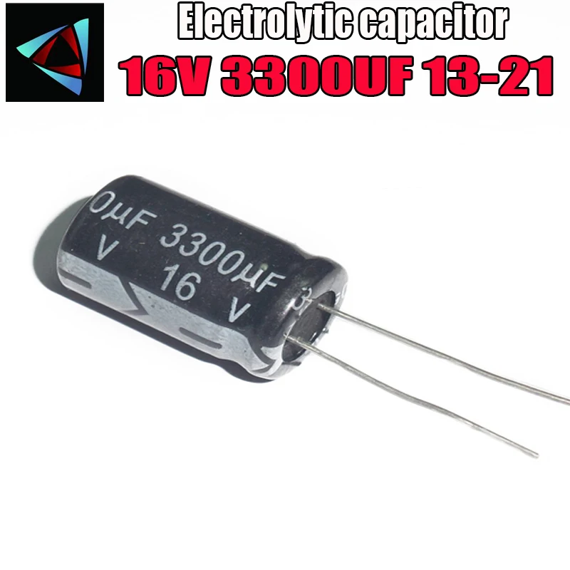 

5PCS Higt quality 16V 3300UF 13-21mm 3300UF 16V 13*21 Electrolytic capacitor