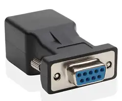 DB9 RS232 Женский к RJ45 Женский адаптер COM порт к LAN Ethernet порт конвертер