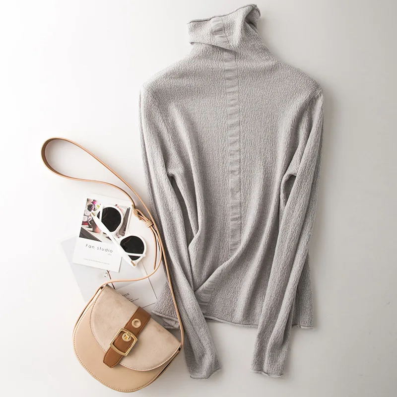 Adohon женские зимние кашемировые свитера и трикотажные пуловеры высокого качества теплая Женская утолщенная водолазка - Цвет: Серый