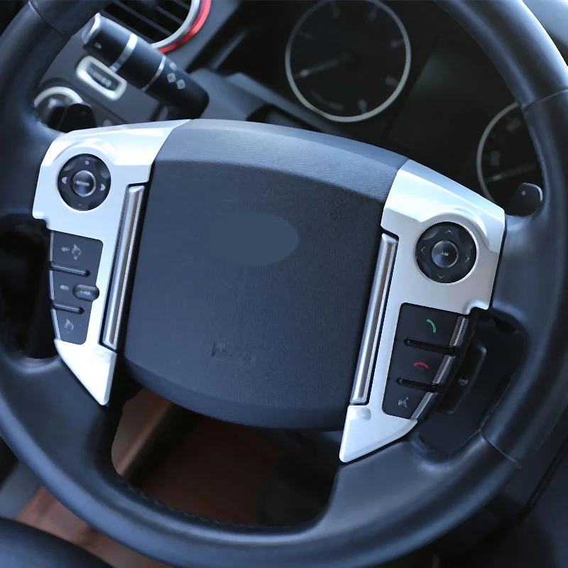 Для Land Rover Дискавери 4 LR4 2010- автомобильные аксессуары ABS хромированная крышка рулевого колеса накладка наклейка для Range Rover Sport 2010-2013