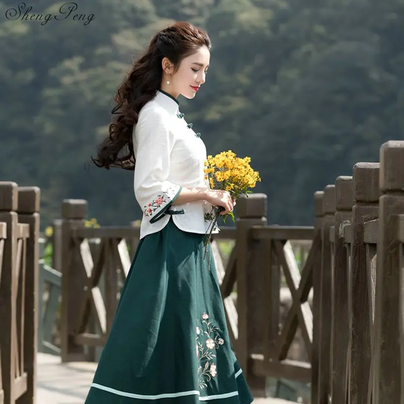 2018 новый cheongsam Китайский стильное платье Китайская традиционная одежда платье qipao cheongsam Восточный платье hanfu Q320