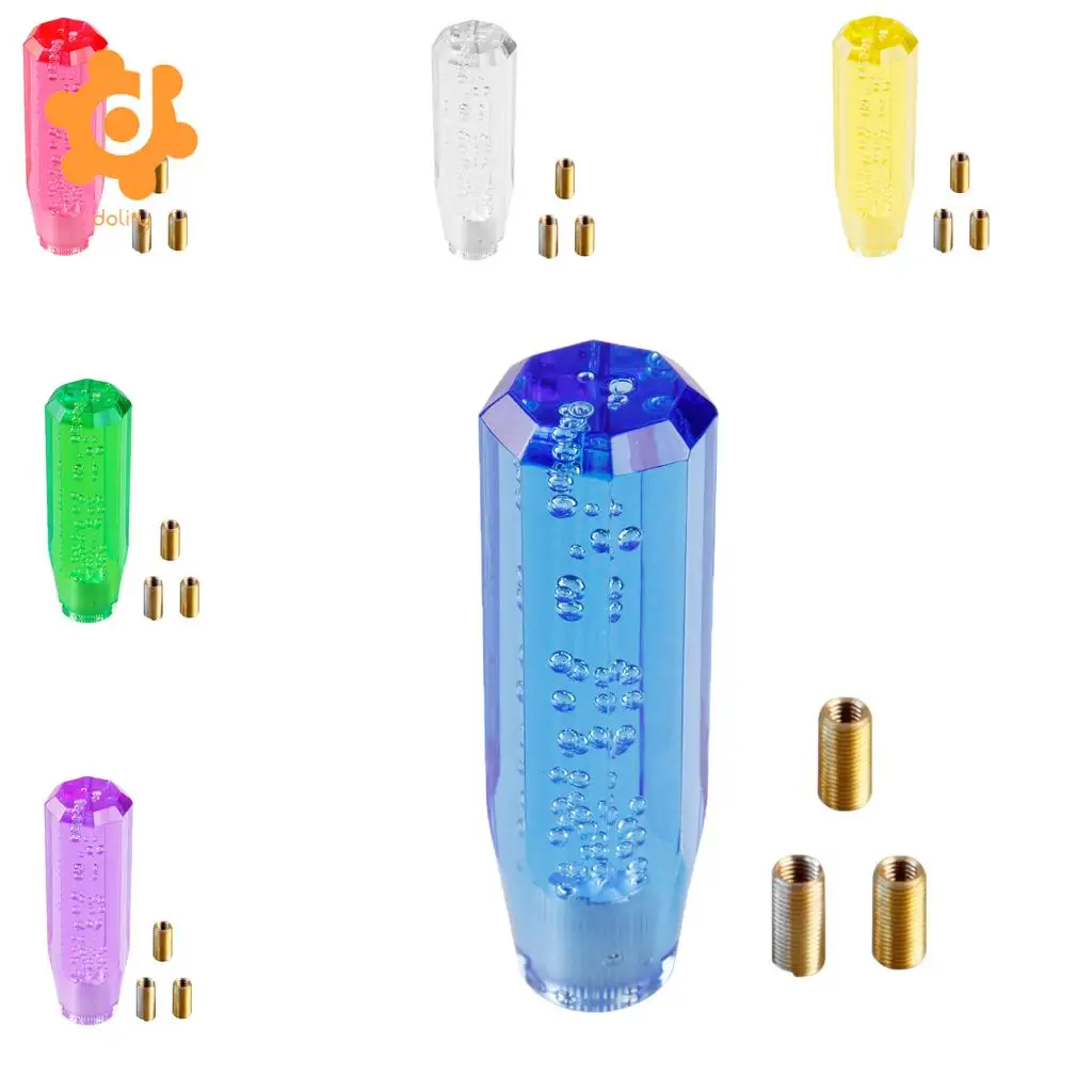 dolity Transparent Gear shift knob Crystal Bubble Shift Knob Manual Fitment 