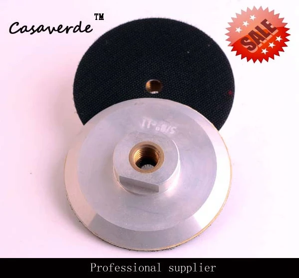 4 inch D100mm Aluminum backer pads with 5/8 11 thread for grinder