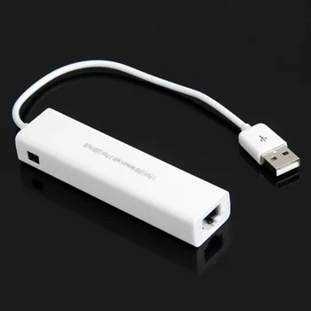 

High Quality USB HUB with Network Adapter USB to RJ45 Lan Card Ethernet Network Cable+3 Port Hub for Win 8 7 XP #LR3