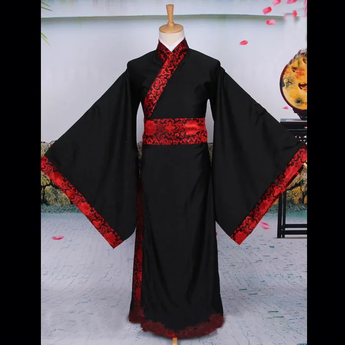 New 2015 ancient chinese satin robe for men hanfu costumes dynasty