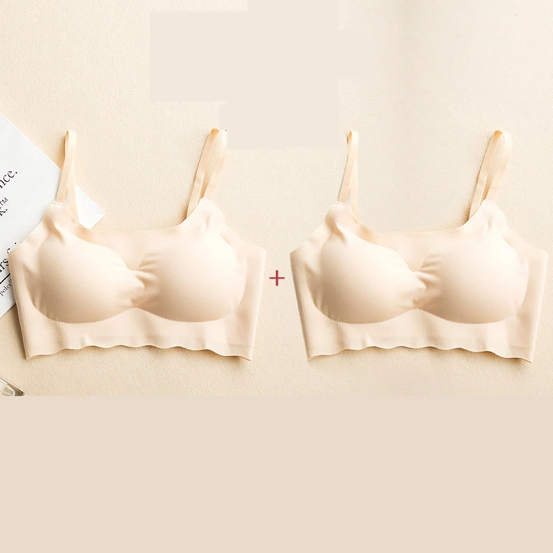 PAERLAN Women Sexy Seamless Bra With pads Big Size Push up Bras Plus Size  Underwear Vest Tops Wireless Padded Brassiere