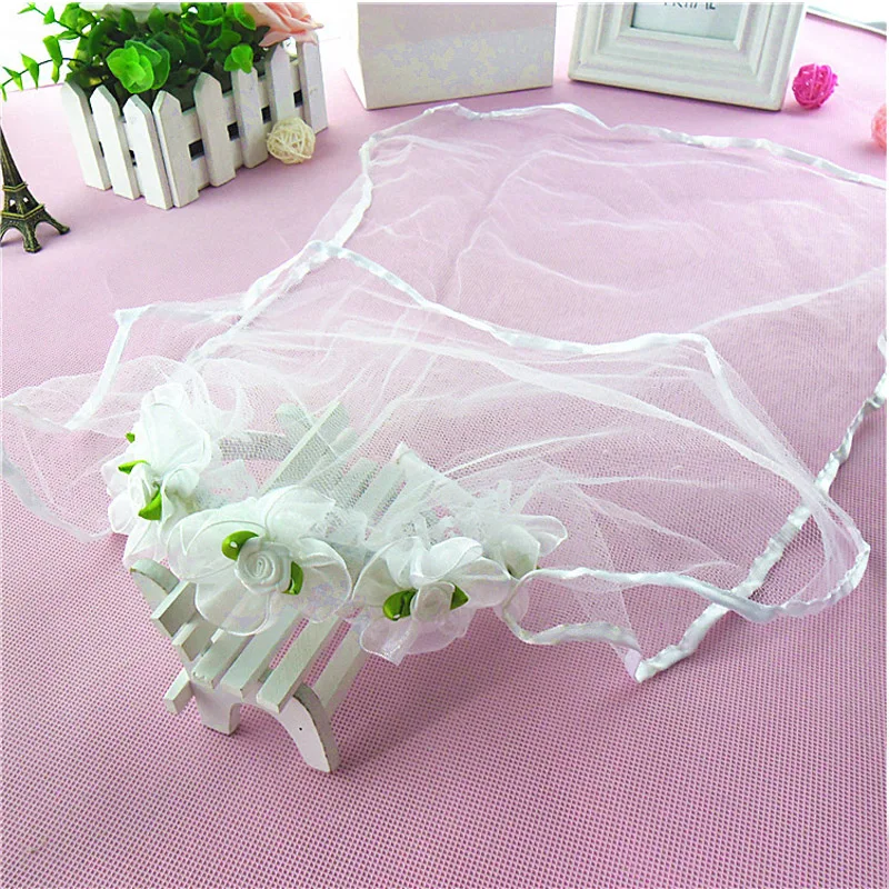 

Two Layers Long Veils For Kids Flower Girls Veils for Wedding Hair Accessories