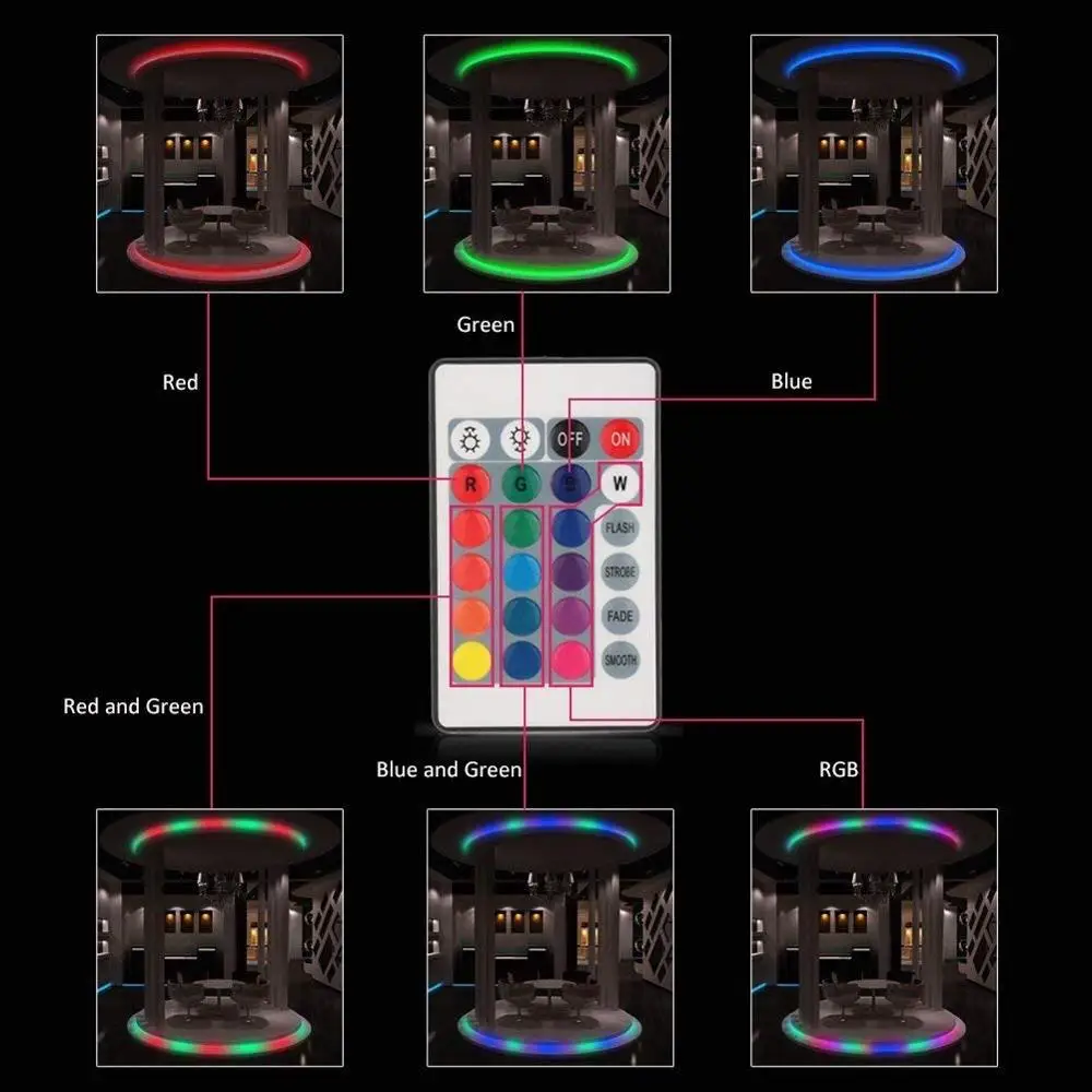 Лента светодиодная Гибкая RGB SMD 2835 5/10/15 м 12 в пост. Тока 60