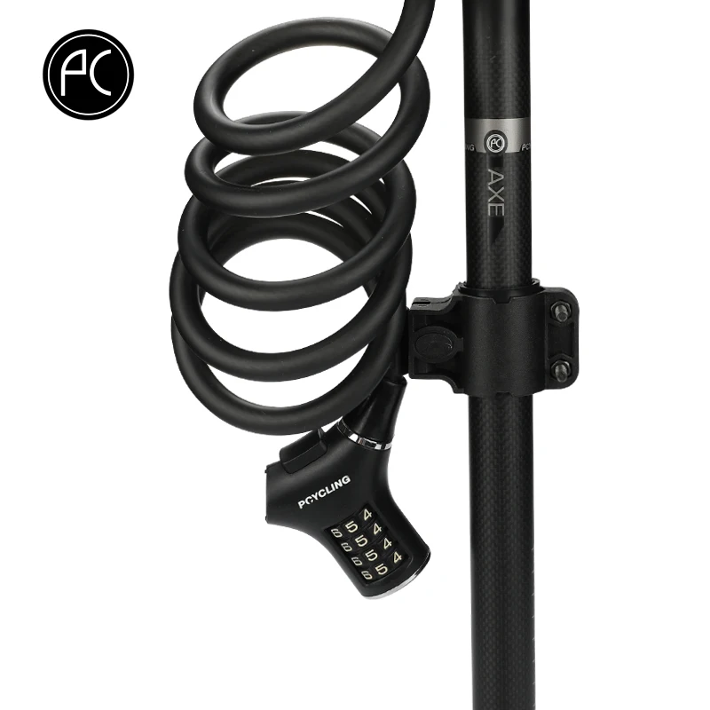 

PCycling Bicycle Lock Universal Anti-Theft Stainless Steel 4 Digit Password Lock Motorcycle Cycle MTB Road Bike Security Lock