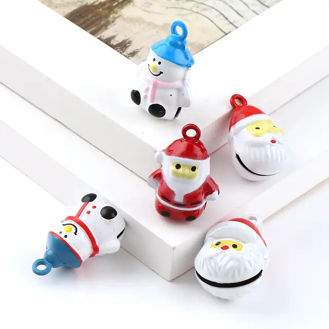 Us 099 19 Di Sconto2 Pz 7 Disegni Di Rame Colorato Babbo Natale Pupazzo Di Neve Aperto Campane Di Natale Pendente Partito Artigianato Fai Da Te