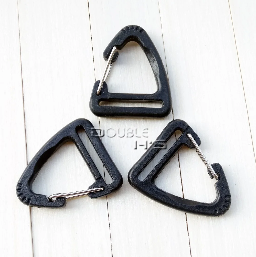 50pcs/lot 1''Plastic Buckles Hook Climbing Carabiner Hanging Keychain