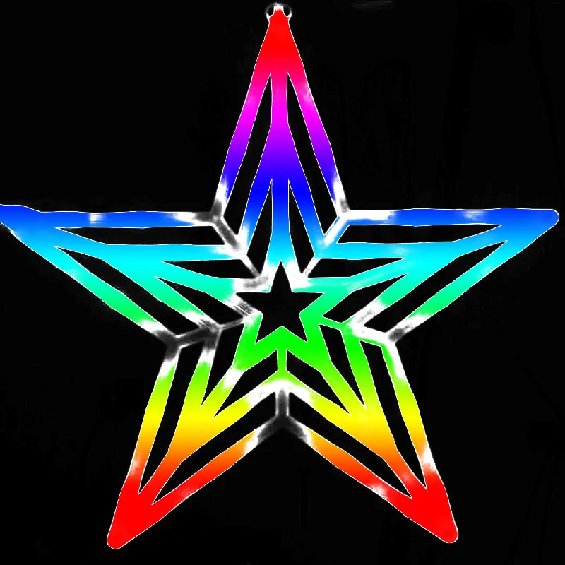  50CM Star LED Pendant Lights Christmas Waterproof Outdoor Indoor Advertising Project Bracket Lamp H - 32991627501