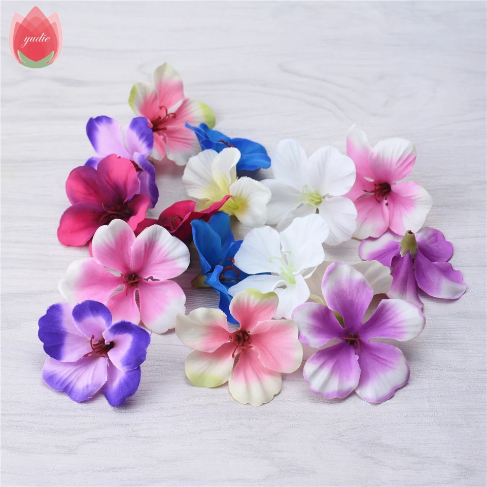 

200pcs Spring Silk Gradient Orchid Artificial Flowers For Wedding Home Decoration Orchis Mariage Flores Cymbidium Flowers Plants