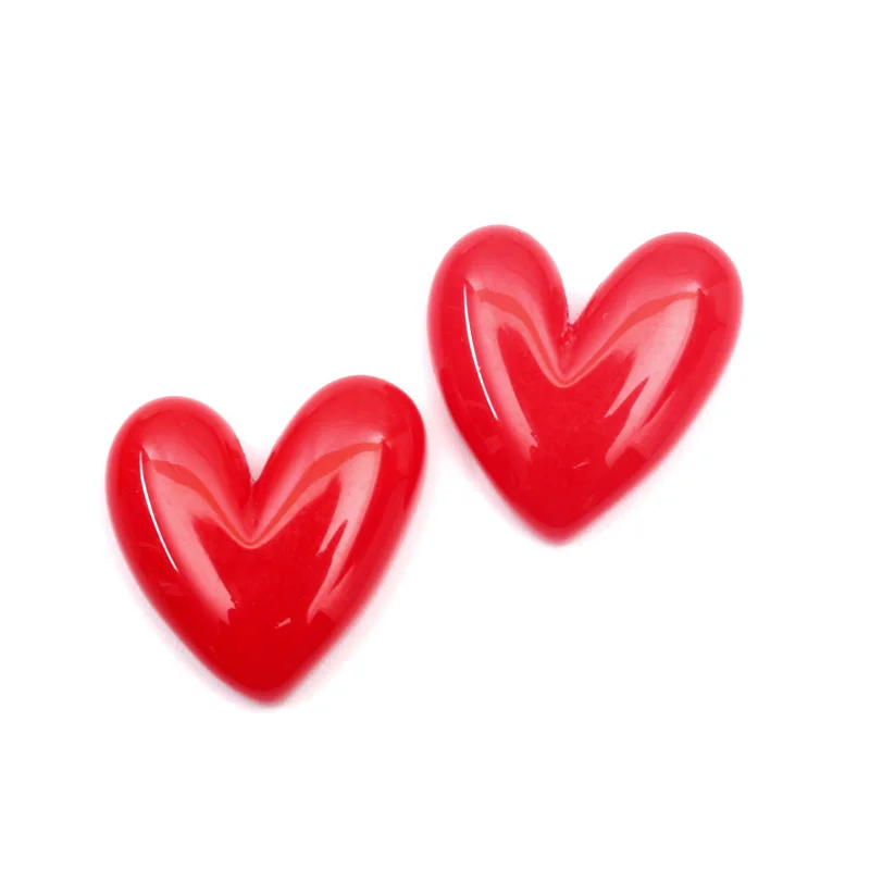 LF 20 шт смешанные полимерные украшения в виде красного сердца, кабошон с плоской задней стороной, украшения для скрапбукинга, кавайные милые Diy аксессуары