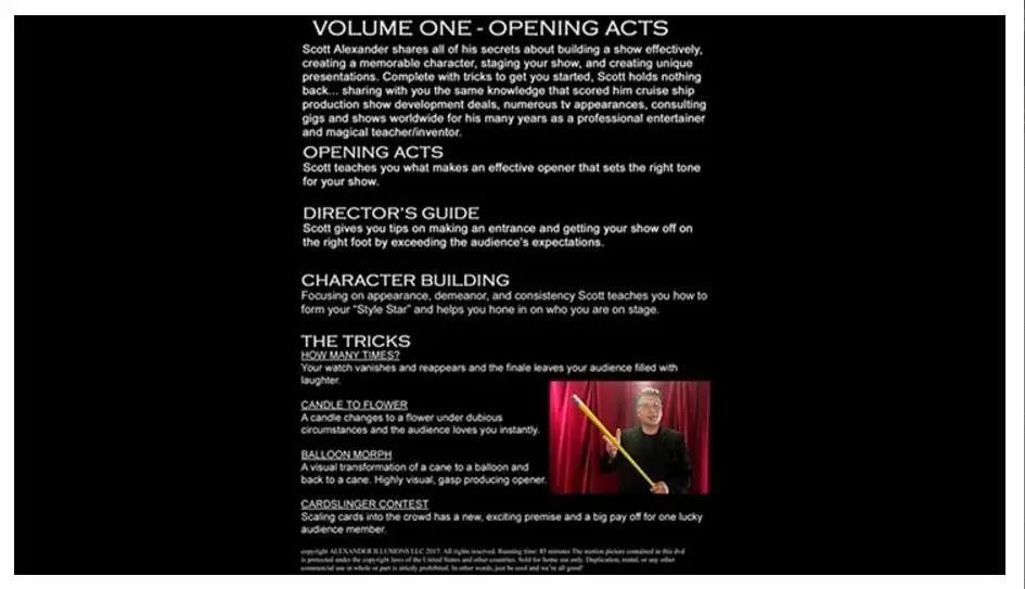 

Standing Up on Stage Volume 1 Opening Acts by Scott Alexander - Magic