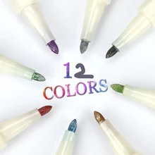 Металлические маркеры товары для рукоделия хорошие дети Рисование Эскиз Маркер бумага Diy акварельное искусство блестящий маркер ручка школьные товары для рукоделия