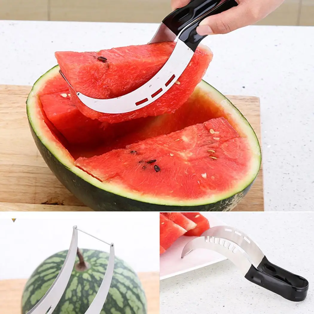 

Stainless Steel Watermelon Cutting Tool Vegetable Fruit Cutter Slicer Melons Knife Kitchen Accessories