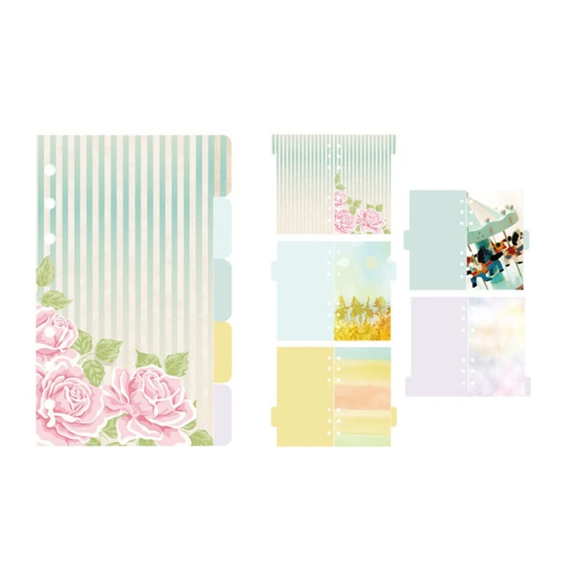 

5 Pcs Flower Dividers Accessories for Dokibook Notebook Planner A5 Inner Page