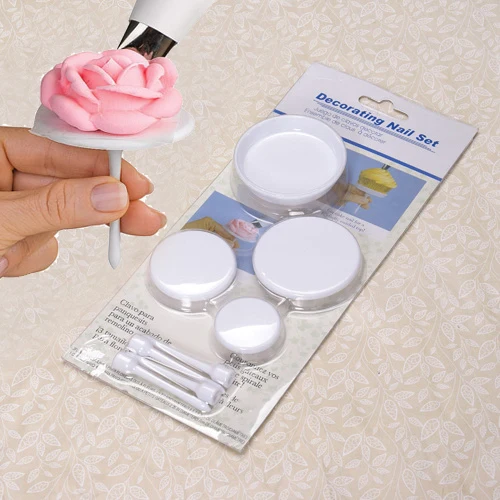 4pcs Cake Flower Nails Set Stand Cupcake Icing Cream ...
