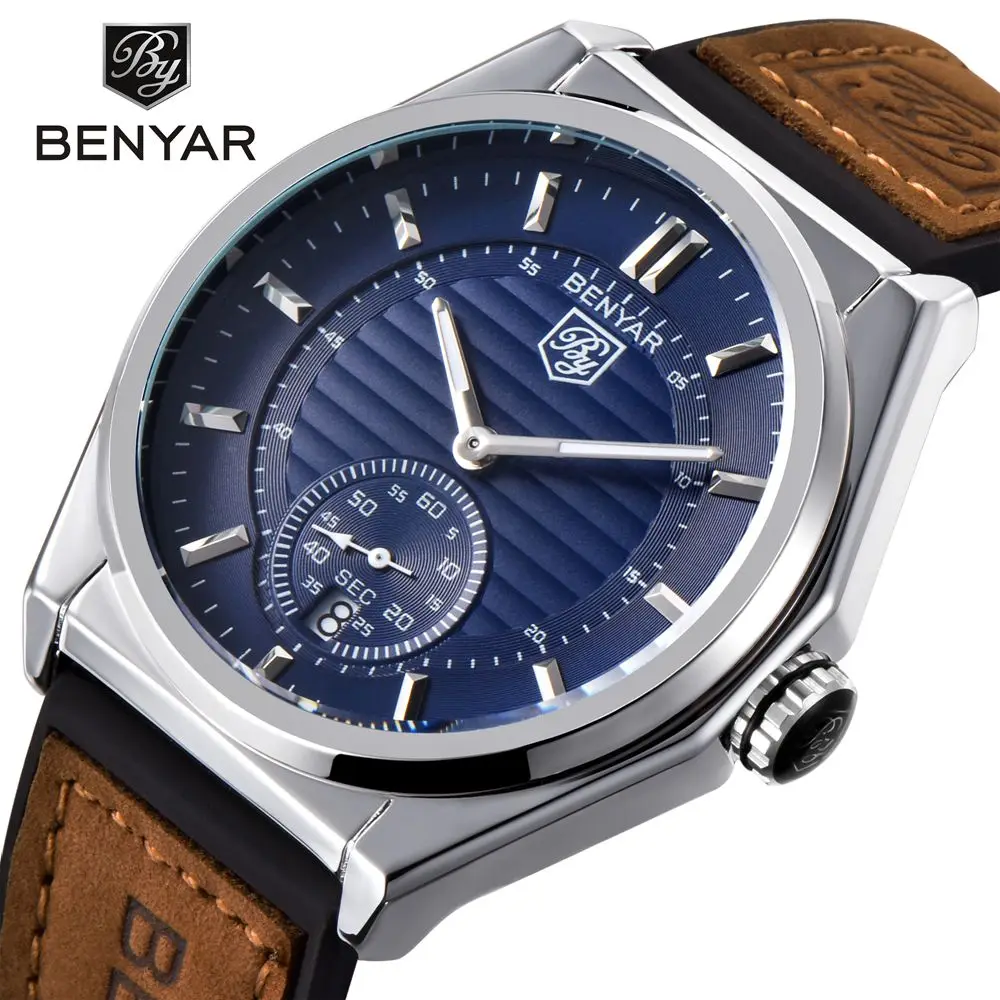 

Benyar Luxury Brand Men Watch Business Sport Waterproof Quartz Wrist Watch Men Clock Male Relogio Masculino erkek kol saati