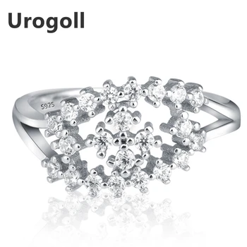 

Hot Sale Female Girls Geometric Ring 925 Sterling Silver Ring Promise Wedding Engagement Rings For Women Best Gifts