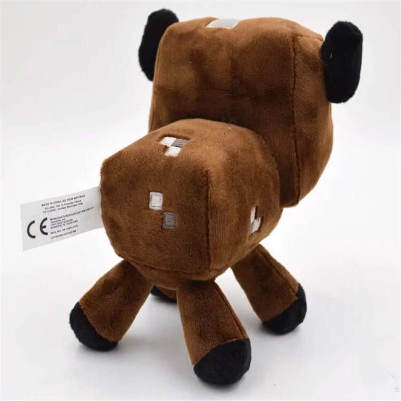 10pcs/lot 16cm Minecraft Baby Cow Stuffed Plush Toys Minecraft MC Brown Cow Plush Soft Animals Toy Brinquedos for Children Gifts