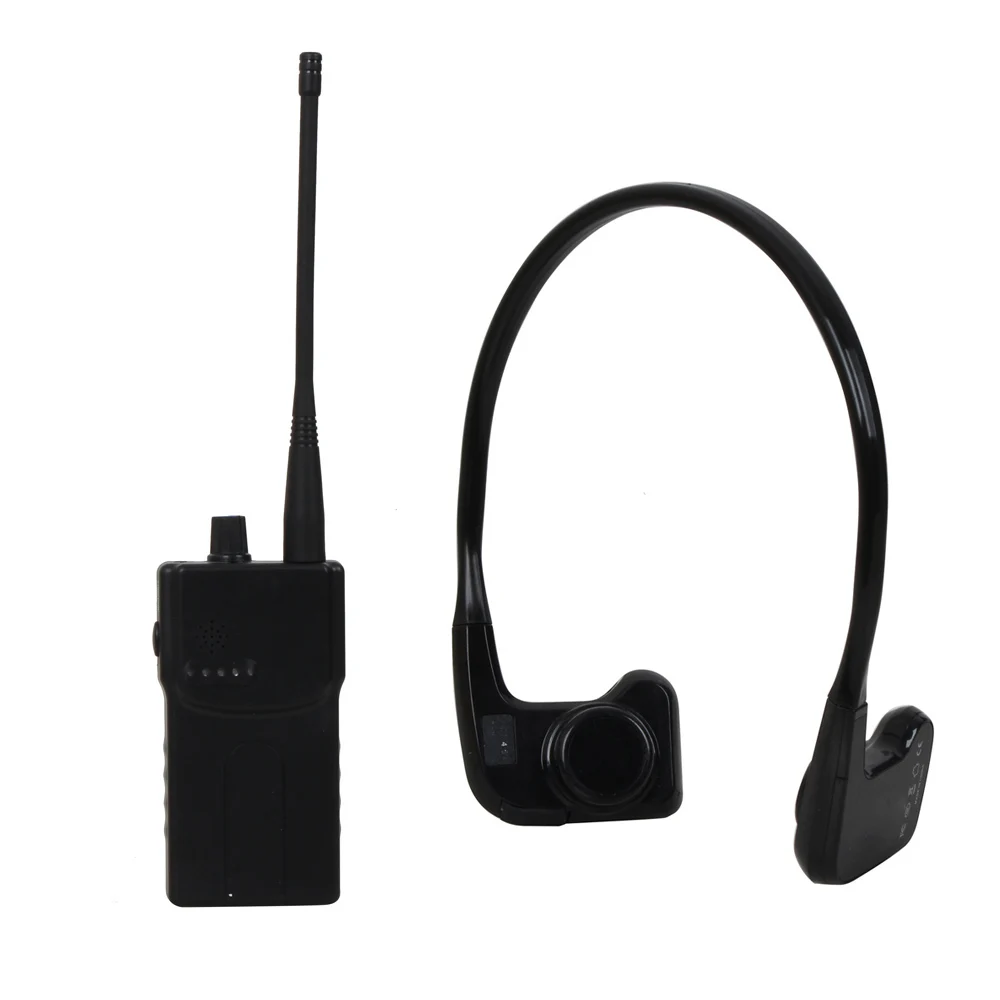 

NEW Arrival Waterproof Bone Conduction Receiver Transmitting System with 1 WalkieTalkie Transmitter +2 Receivers+1 Microphone