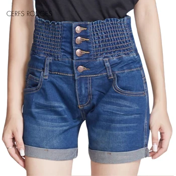 

2018 hot Summer plus size Solid Cotton women's shorts jeans for women female Women's clothing girl's small size big size