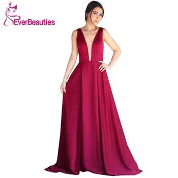 

Abiye Gece Elbisesi Evening Dress Long 2020 Deep V-Neck Formal Party Gowns Vestido De Festa Longo Robe De Soiree Abendkleider