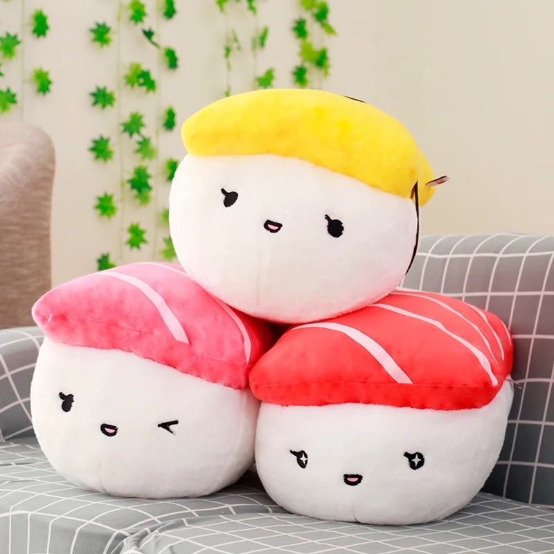Японский стиль супер мягкая ткань мультфильм Подушка в виде суши эластичный диван в стиле аниме Подушка милые семейные украшения набивная PP хлопковая игрушка