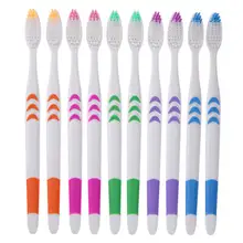 10 шт./упак. Двойной Ультра мягкий бамбуковый уголь Nano Зубная щётка зуб Кисточки Стоматологическая Личная Средства ухода за мотоциклом зубы Кисточки белый