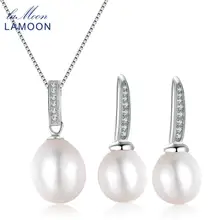 Ламон круглый жемчуг 7.2ct натуральный пресноводный жемчуг 925 пробы серебряные ювелирные изделия S925 ювелирный набор V020-1