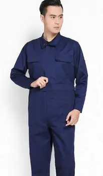 

M-XXXL 2018 New Men's Long Sleeve Cotton Siamese pants Workwear Breathable Tooling jumpsuits Protective Clothing plus size