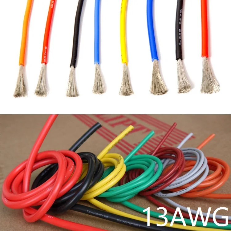 13AWG силиконовый провод 2 5 мм квадратный изолированный гибкий электрический
