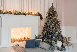 Laeacco Рождественская елка камин Одеяло сцены Детские фотографии Фоны индивидуальные фотографические фонов для фотостудии