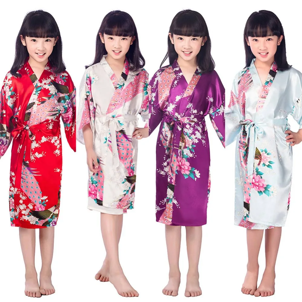 New Kid Silk floral Robe Kimono Robes Bridesmaid Flower Girl Dress