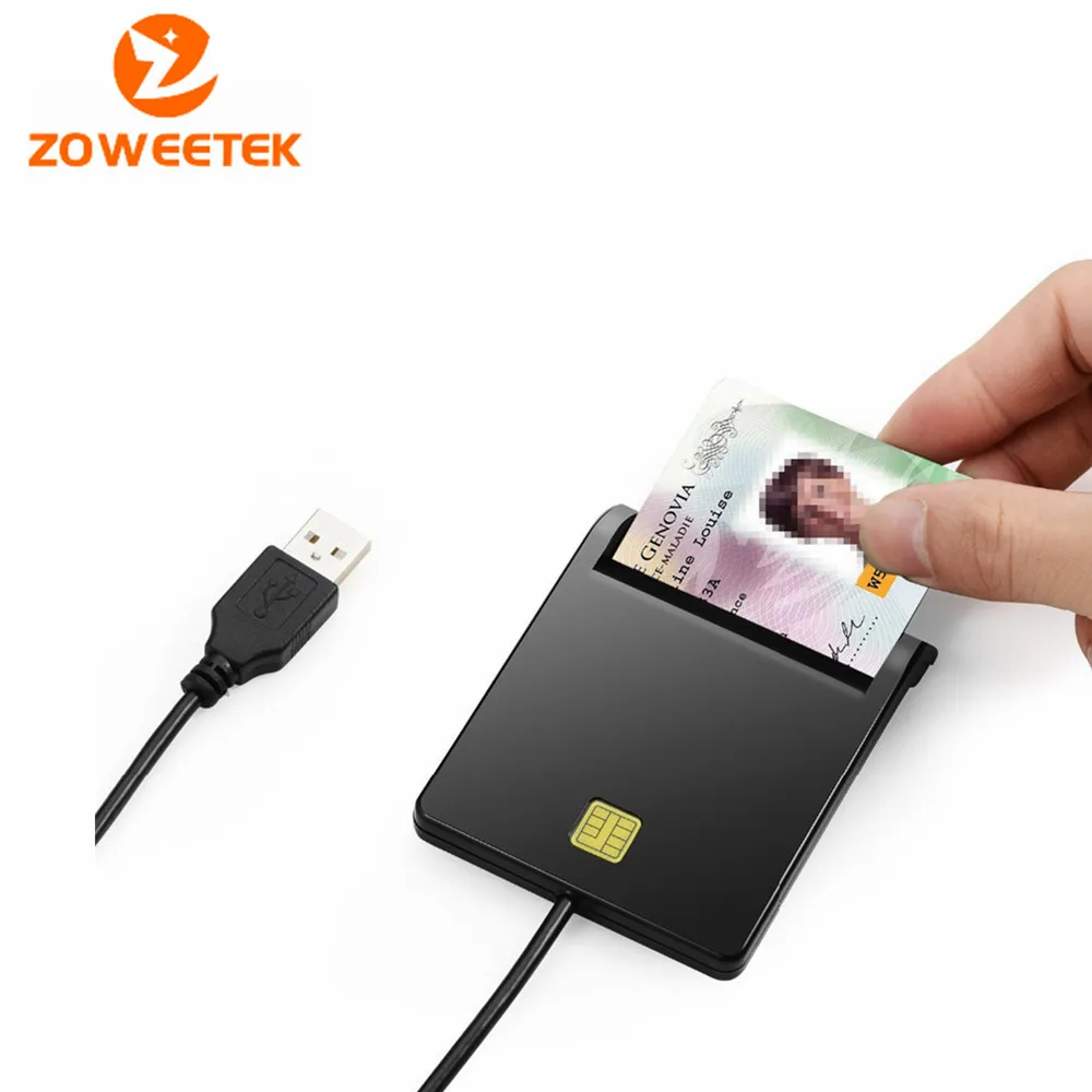 Zoweetek 12026-1 Смарт-кард-ридер DOD военный USB общий доступ CAC EMV USB Смарт-карта адаптер для SIM/ATM/IC/ID карты