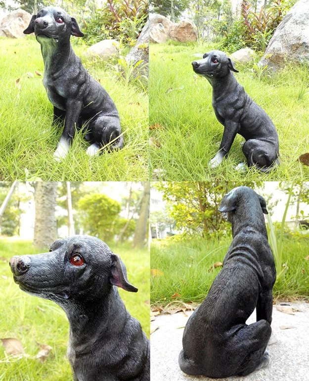 

Garden Decoration Dog Sculpture Crafts Ornaments Home Furnishings Hotel Artificial Greyhound Dogs Windhond