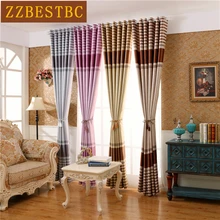 4 colors modern striped shade curtains for living room Window  Kitchen high quality blackout curtains for office bedroom