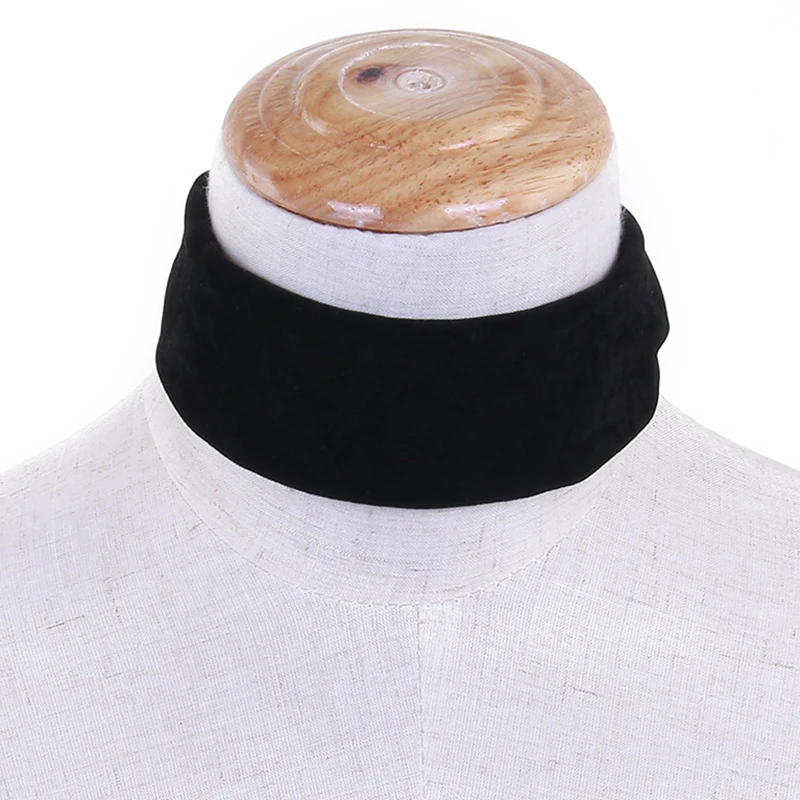 7 Colors Fashion Punk  Wide Plain Velvet Collar Choker Necklace Women Multicolor Gothic Basic Black Rope Necklaces Jewelry 5cm