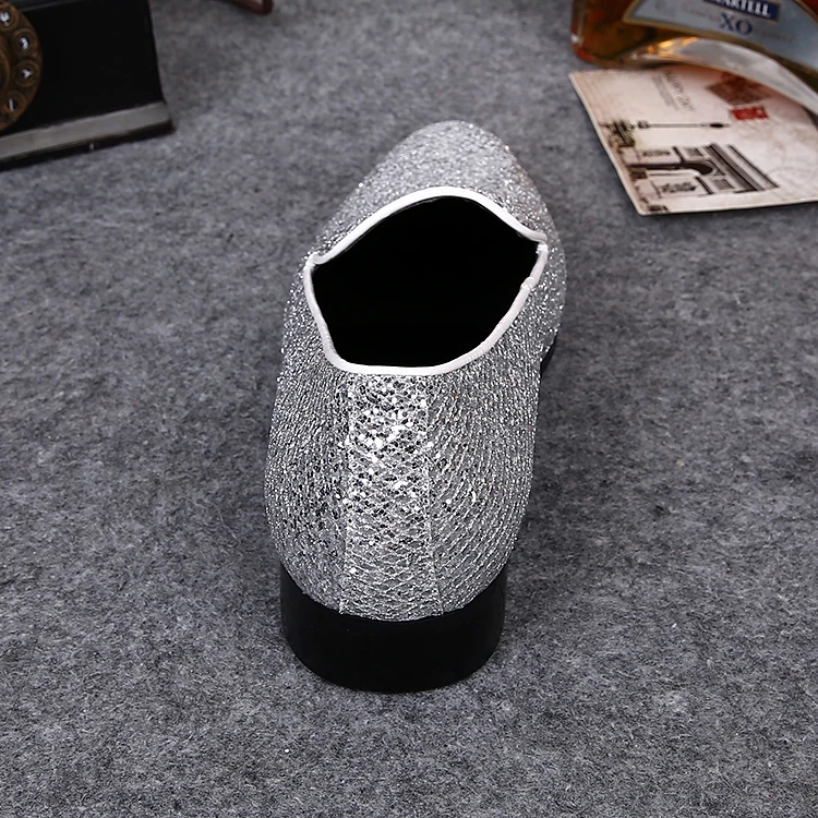 Casual Respirant Cuir Bout Appartements Chaussures Show Rond Slip Mocassins Size46 Style Plus Nouveau En Mode Hommes As Homme Bling on Britannique Argent cL3qS4A5Rj