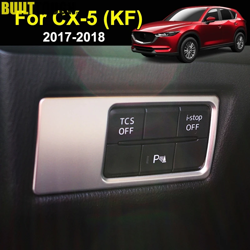 

For Mazda Cx-5 Cx5 2017-2019 2nd Gen KF Chrome Fog Head Light Lamp Headlight Switch Button Panel Cover Adjust Control Trim Bezel