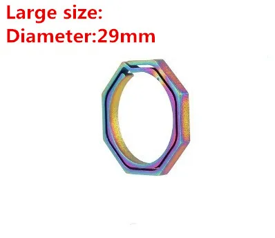 6 цветов 20 мм Титан EDC TC4 брелок кольцо EDC Медь ручная пряжка брелок для мужчин металлический автомобильный восьмиугольный брелок с ЧПУ - Цвет: Colorful 29mm