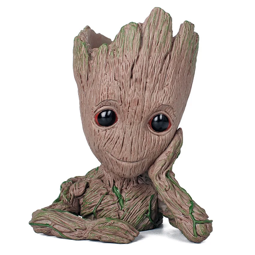 

Marvel Guardians of The Galaxy Flowerpot Baby Tree Man Action Figures Cute Model Toy Pen Pot Christmas Gifts For Kids Home Decor